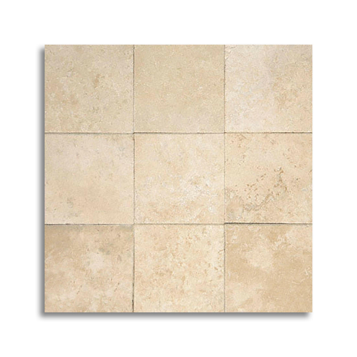 4x4 Ivory Travertine Filled & Honed Tile - American Tile Depot
