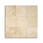 4x4 Ivory Travertine Filled & Honed Tile - American Tile Depot