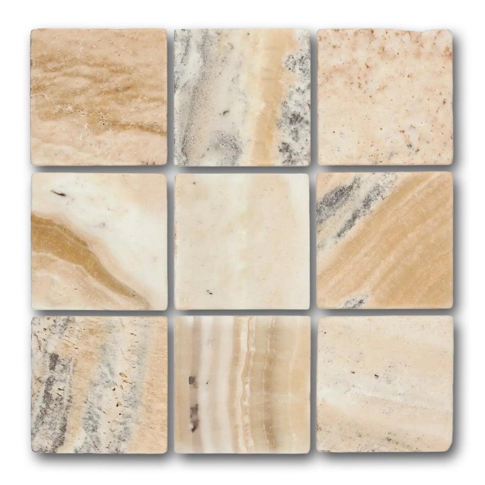 4x4 Latravonya Travertine Tumbled Tile 4x4 Latravonya Travertine Tumbled Tile - American Tile Depot