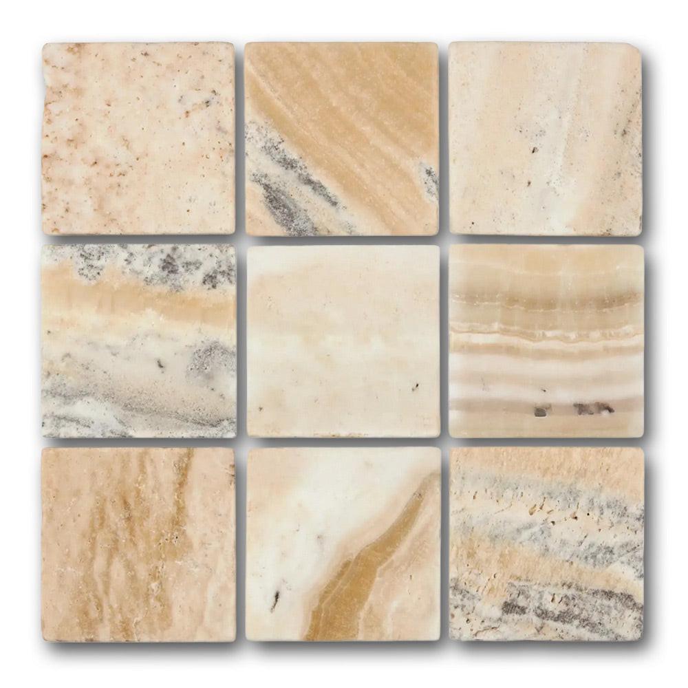 4x4 Latravonya Travertine Tumbled Tile 4x4 Latravonya Travertine Tumbled Tile - American Tile Depot