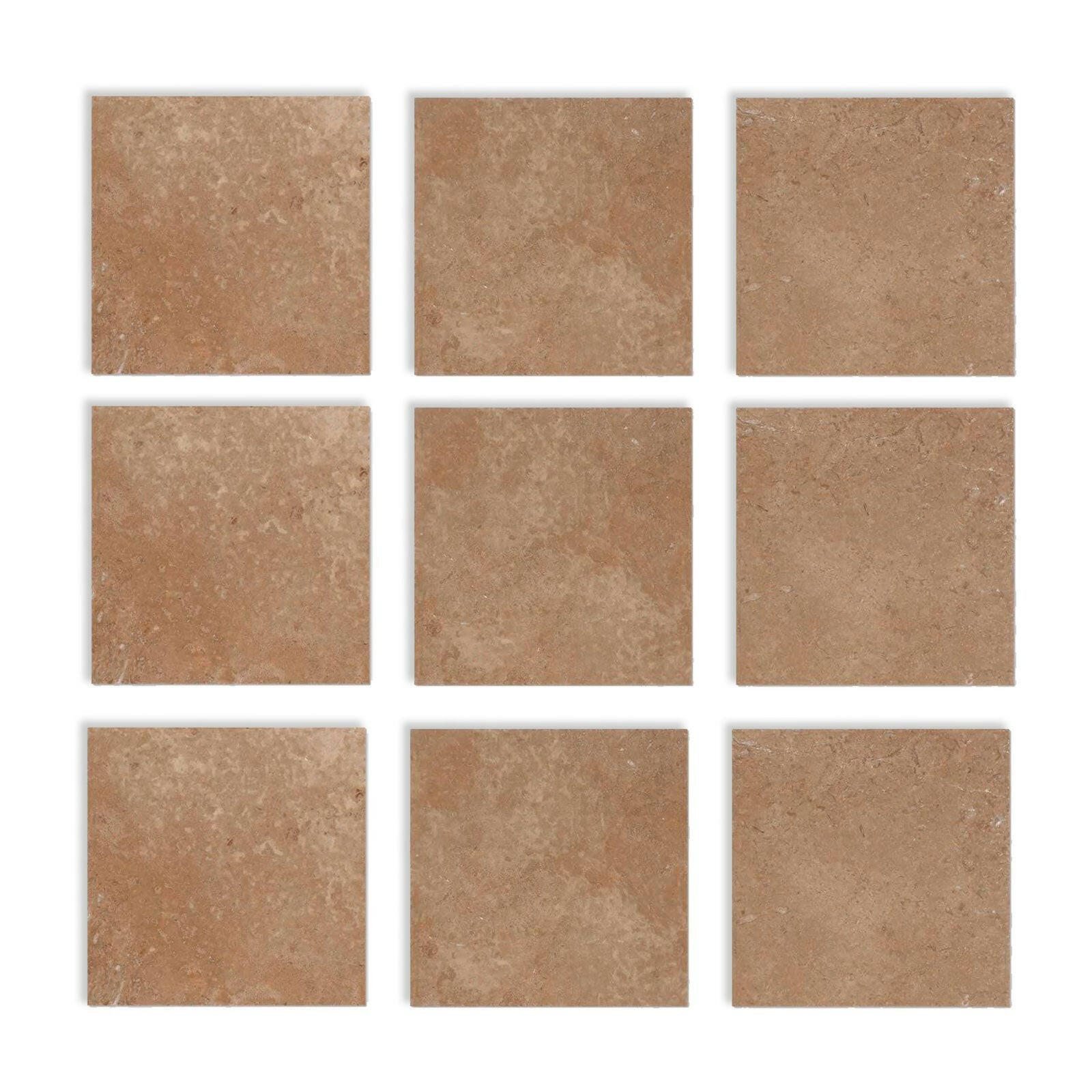 4x4 Noce Travertine Filled & Honed Tile 4x4 Noce Travertine Filled & Honed Tile - American Tile Depot