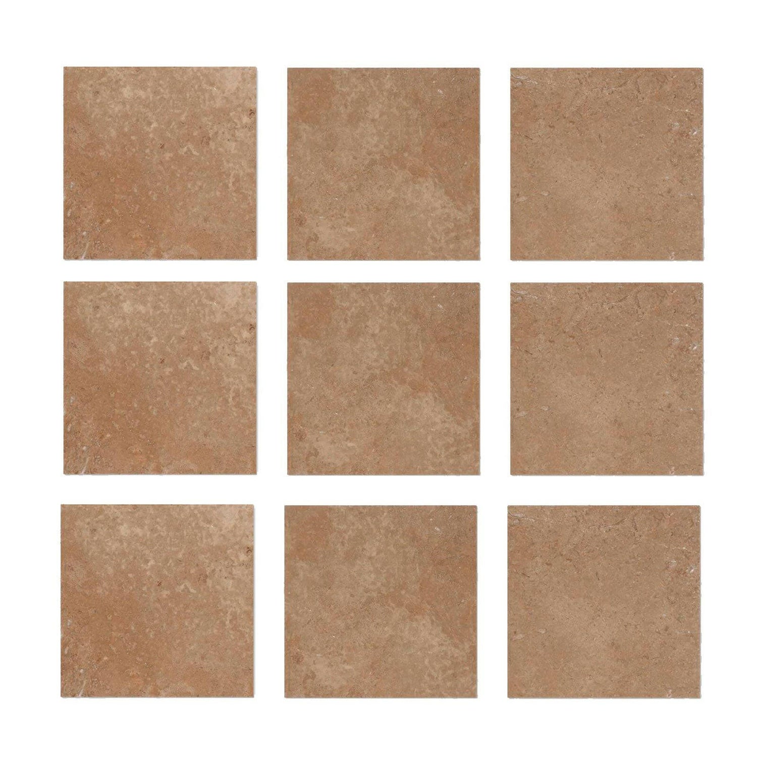 4x4 Noce Travertine Filled & Honed Tile 4x4 Noce Travertine Filled & Honed Tile - American Tile Depot