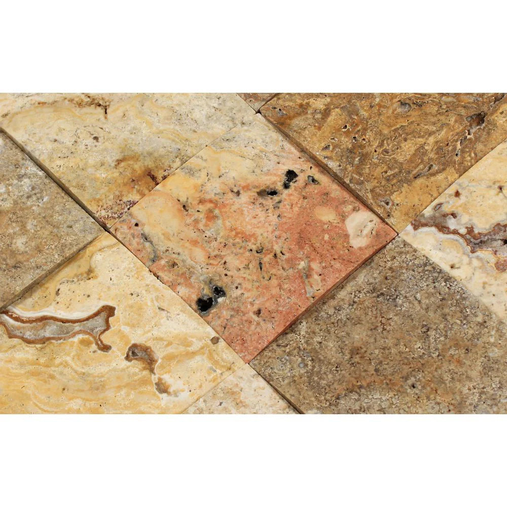 4x4 Scabos Travertine CNC Arched Tile 4x4 Scabos Travertine CNC Arched Tile - American Tile Depot