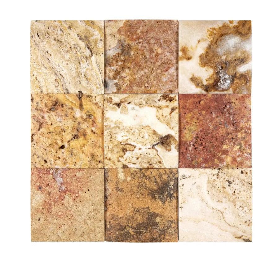 4x4 Scabos Travertine CNC Arched Tile 4x4 Scabos Travertine CNC Arched Tile - American Tile Depot