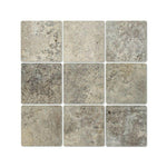 4x4 Silver Travertine Tumbled Tile 4x4 Silver Travertine Tumbled Tile - American Tile Depot