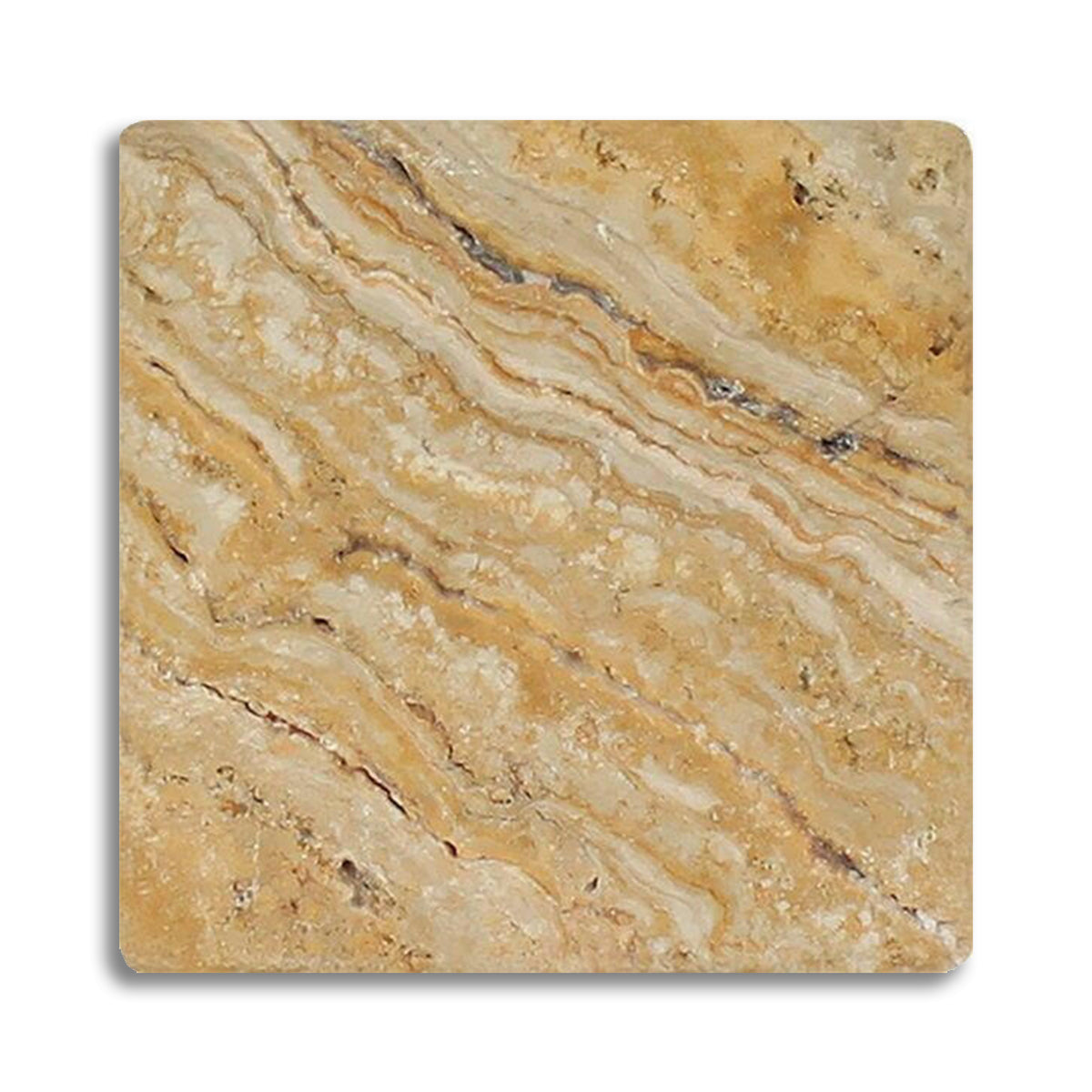 4x4 Valencia Travertine Tumbled Tile