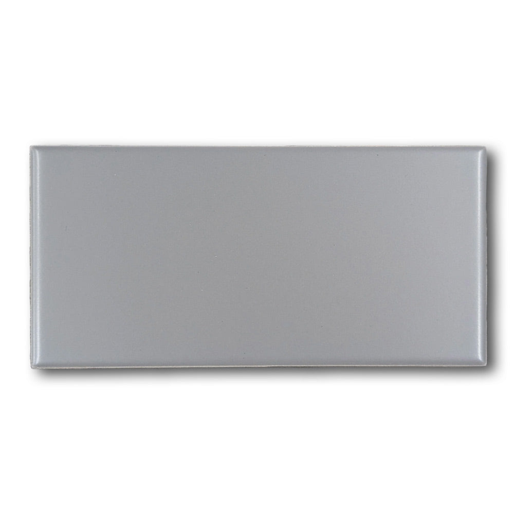 CLEARANCE - 4x8 Color Wheel Linear Suede Gray Matte Ceramic Wall Tile