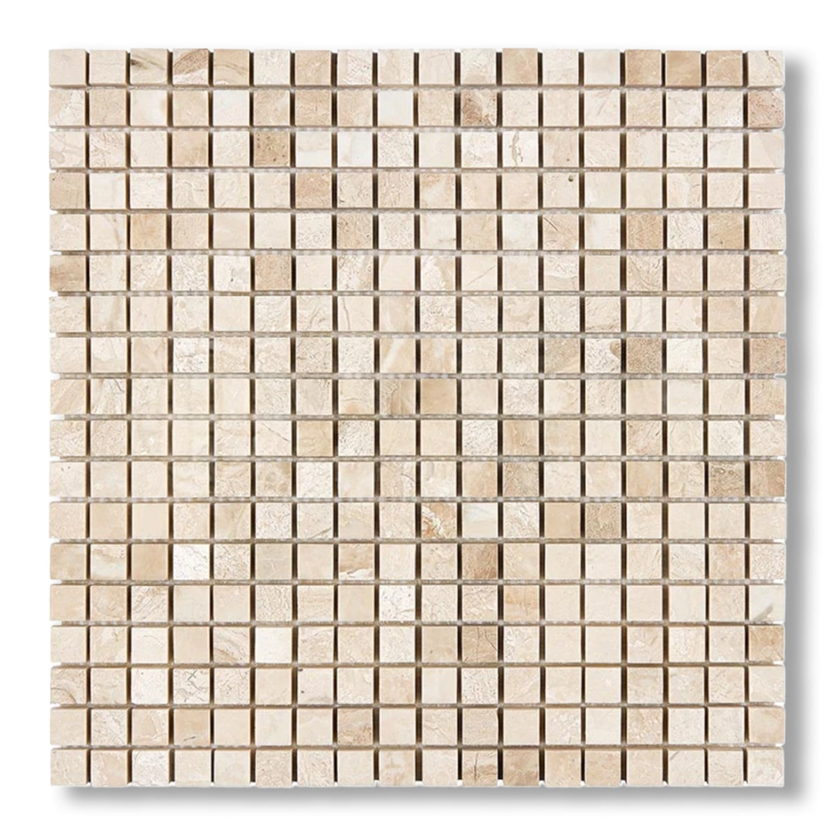 5/8x5/8 Diano Royal (Queen Beige) Marble Polished Mosaic Tile - American Tile Depot