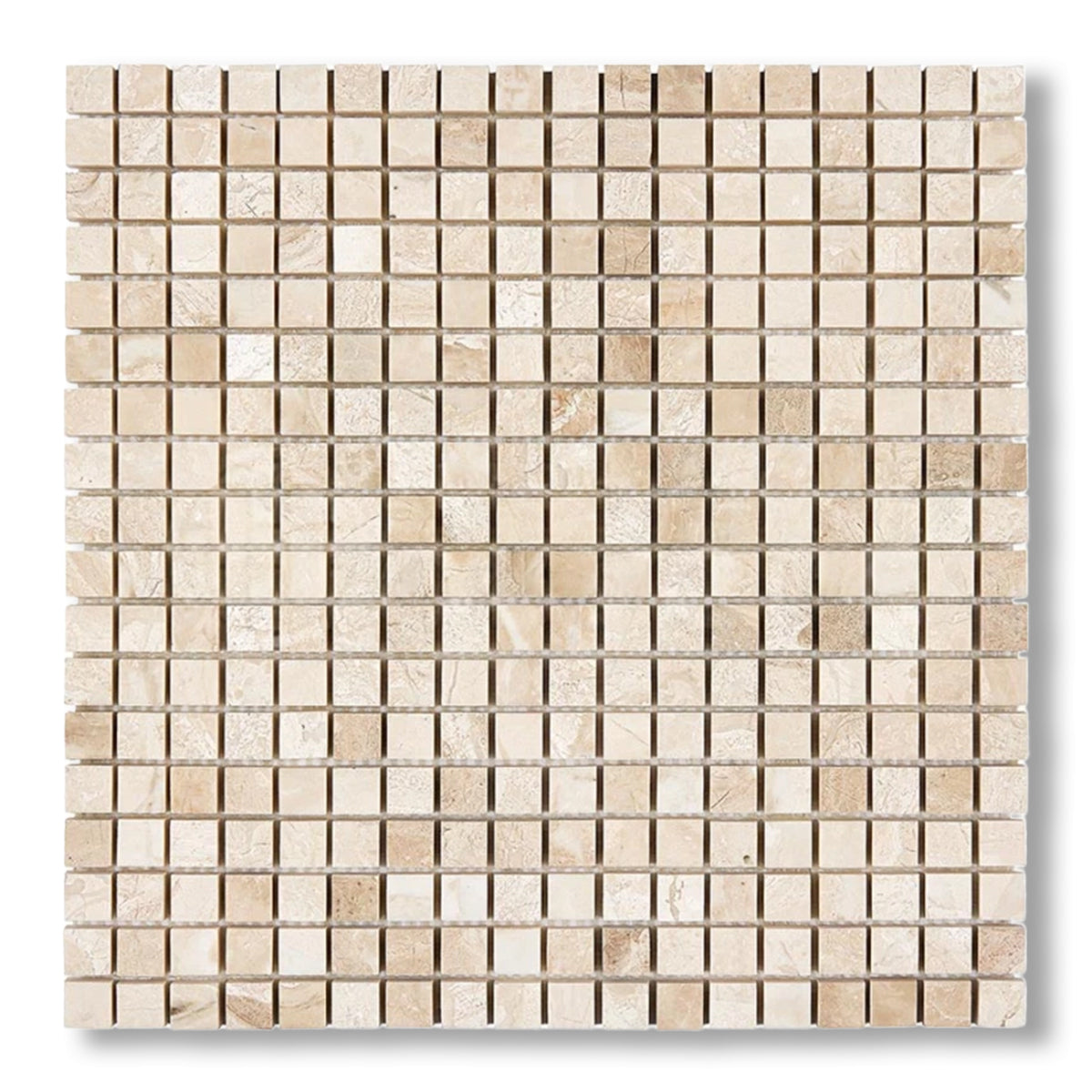 5/8x5/8 Diano Royal (Queen Beige) Marble Polished Mosaic Tile - American Tile Depot