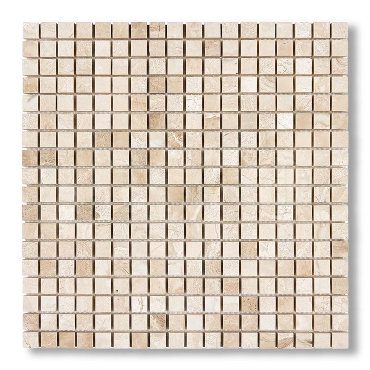 5/8x5/8 Diano Royal (Queen Beige) Marble Polished Mosaic Tile - American Tile Depot