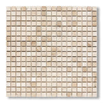5/8x5/8 Diano Royal (Queen Beige) Marble Polished Mosaic Tile - American Tile Depot