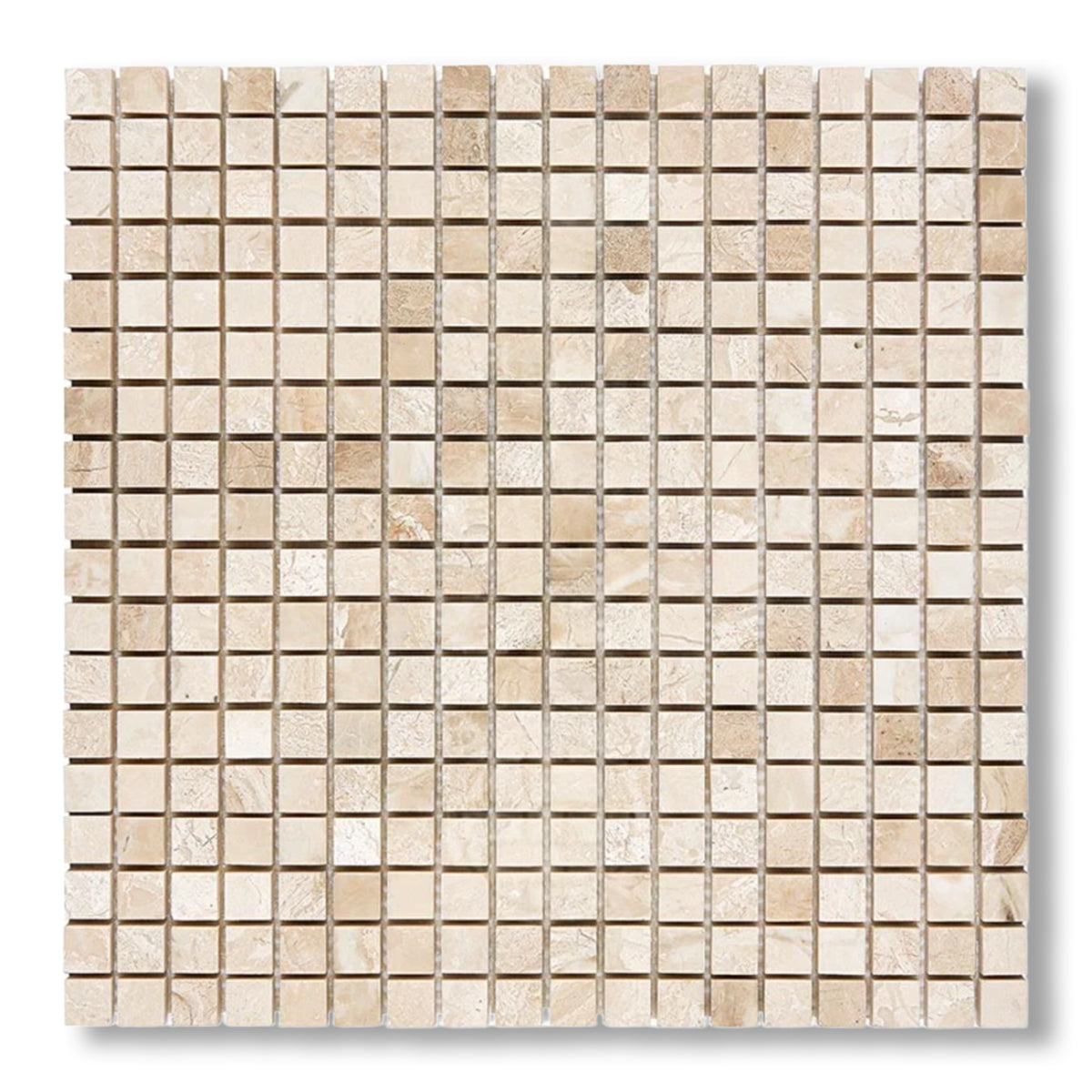 5/8x5/8 Diano Royal (Queen Beige) Marble Polished Mosaic Tile - American Tile Depot