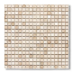 5/8x5/8 Diano Royal (Queen Beige) Marble Polished Mosaic Tile - American Tile Depot
