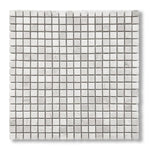 5/8x5/8 White Pearl / Botticino Marble Tumbled Mosaic Tile - American Tile Depot