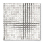 5/8x5/8 White Pearl / Botticino Marble Tumbled Mosaic Tile - American Tile Depot