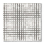 5/8x5/8 White Pearl / Botticino Marble Tumbled Mosaic Tile - American Tile Depot