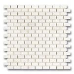 5/8x1 1/4 Bianco Dolomite Honed Baby Brick Mosaic Tile 5/8x1 1/4 Bianco Dolomite Honed Baby Brick Mosaic Tile - American Tile Depot