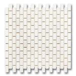 5/8x1 1/4 Bianco Dolomite Polished Baby Brick Mosaic Tile 5/8x1 1/4 Bianco Dolomite Polished Baby Brick Mosaic Tile - American Tile Depot