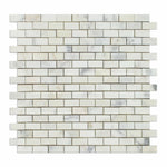 5/8x1 1/4 Calacatta Gold Marble Honed Baby Brick Mosaic Tile 5/8x1 1/4 Calacatta Gold Marble Honed Baby Brick Mosaic Tile - American Tile Depot