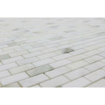 5/8x1 1/4 Calacatta Oliva Marble Honed Baby Brick Mosaic Tile 5/8x1 1/4 Calacatta Oliva Marble Honed Baby Brick Mosaic Tile - American Tile Depot