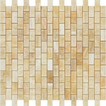 5/8x1 1/4 Honey Onyx Polished Baby Brick Mosaic Tile 5/8x1 1/4 Honey Onyx Polished Baby Brick Mosaic Tile - American Tile Depot