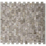 5/8x1 Tundra Gray (Atlantic Gray) Marble Split-Faced Mosaic Tile 5/8x1 Tundra Gray (Atlantic Gray) Marble Split-Faced Mosaic Tile - American Tile Depot