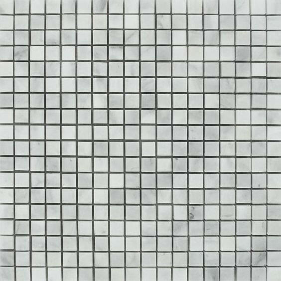 5/8x5/8 Bianco Venatino Marble Polished Mosaic Tile 5/8x5/8 Bianco Venatino Marble Polished Mosaic Tile - American Tile Depot
