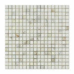 5/8x5/8 Calacatta Gold Marble Honed Mosaic Tile 5/8x5/8 Calacatta Gold Marble Honed Mosaic Tile - American Tile Depot