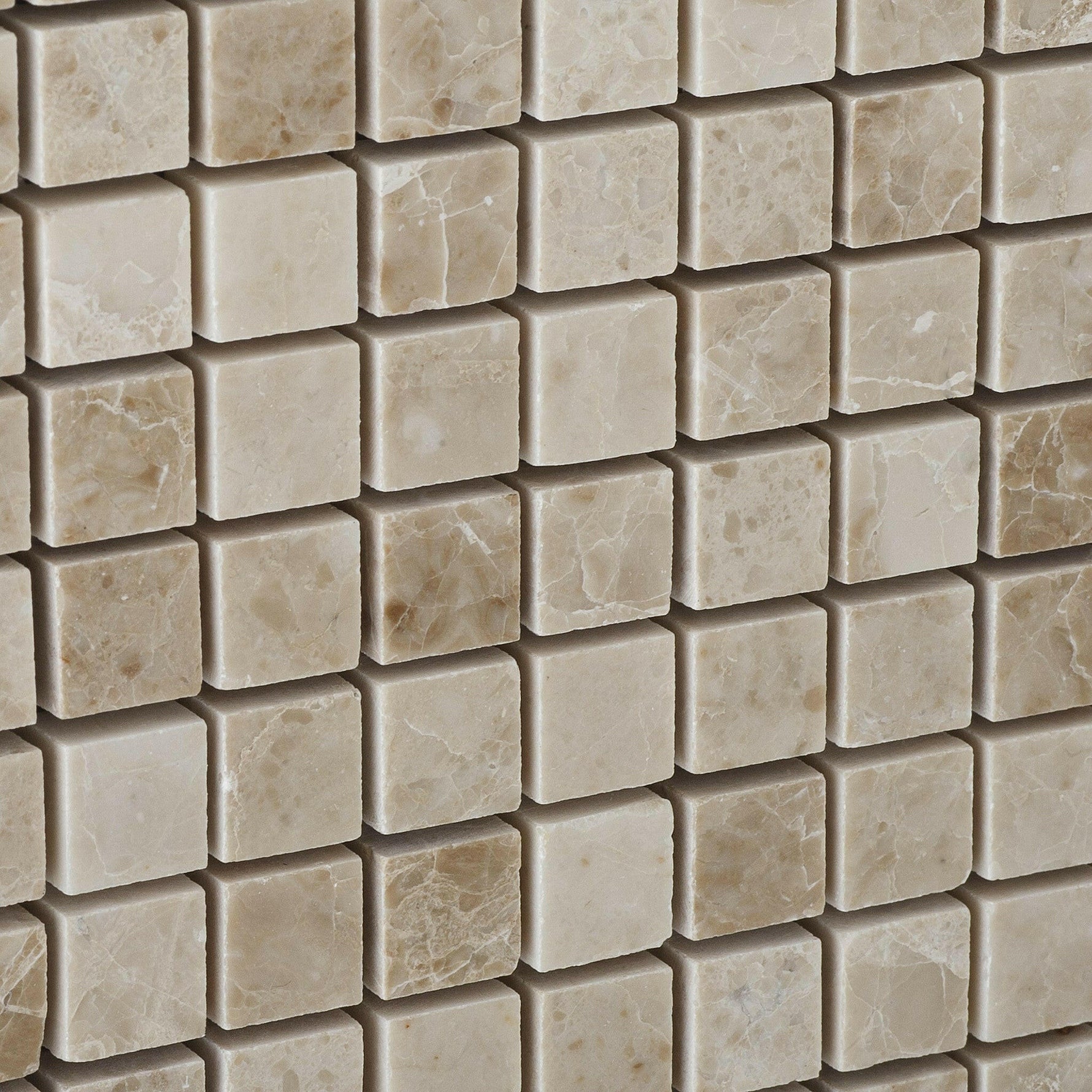 5/8x5/8 Cappuccino Marble Polished Mosaic Tile 5/8x5/8 Cappuccino Marble Polished Mosaic Tile - American Tile Depot
