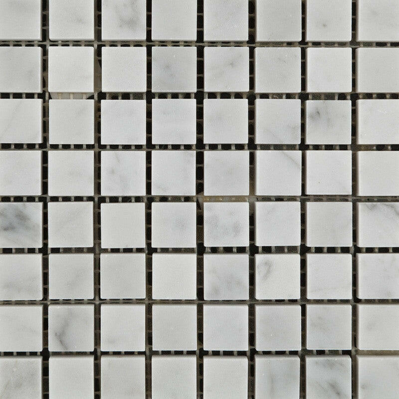 5/8x5/8 Carrara White Marble Honed Mosaic Tile 5/8x5/8 Carrara White Marble Honed Mosaic Tile - American Tile Depot