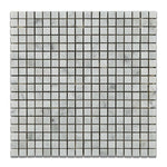 5/8x5/8 Carrara White Marble Honed Mosaic Tile 5/8x5/8 Carrara White Marble Honed Mosaic Tile - American Tile Depot