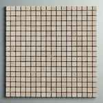 5/8x5/8 Crema Marfil Marble Tumbled Mosaic Tile 5/8x5/8 Crema Marfil Marble Tumbled Mosaic Tile - American Tile Depot