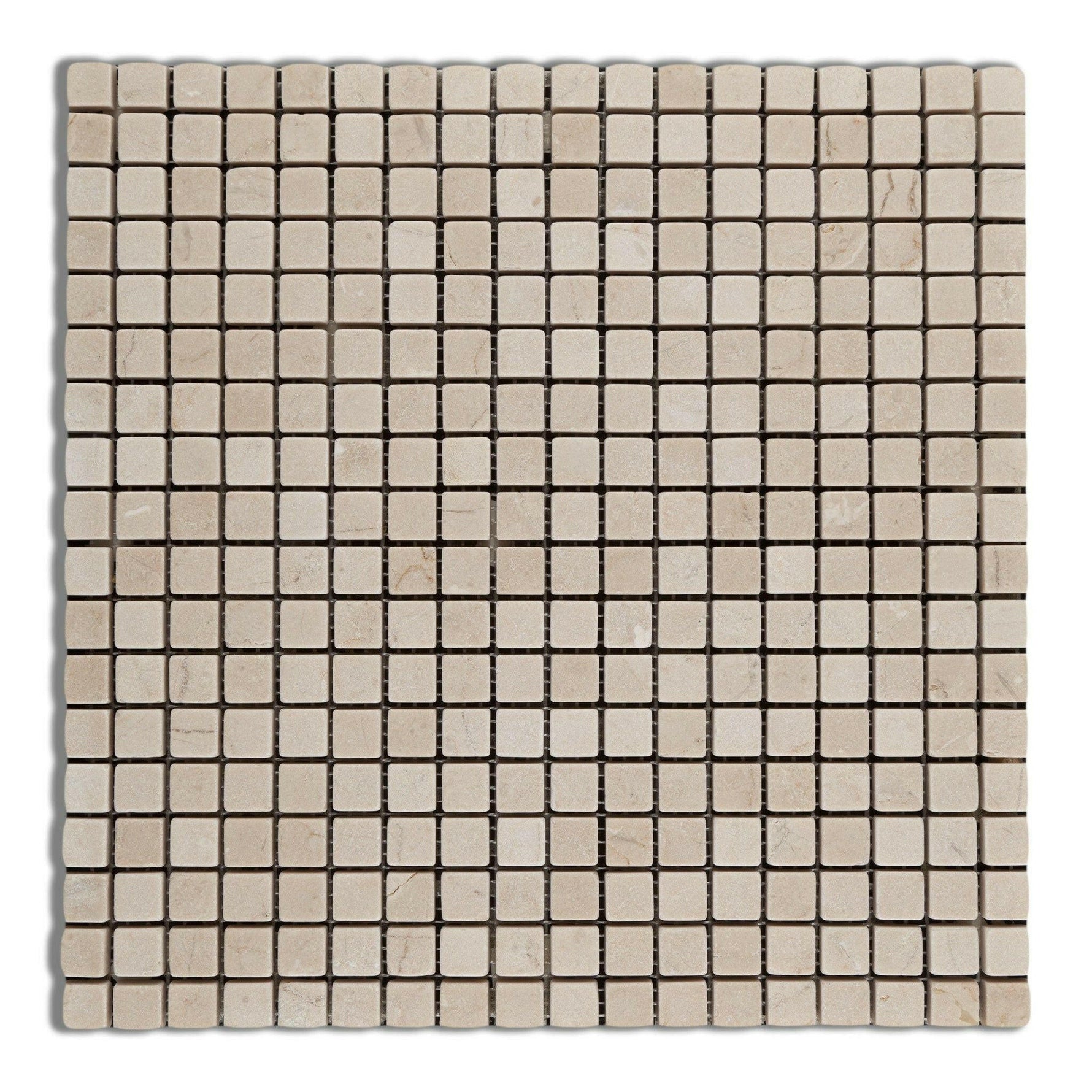 5/8x5/8 Crema Marfil Marble Tumbled Mosaic Tile 5/8x5/8 Crema Marfil Marble Tumbled Mosaic Tile - American Tile Depot