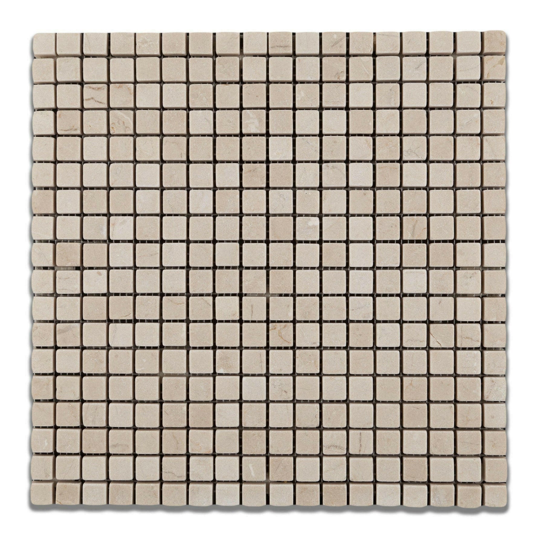 5/8x5/8 Crema Marfil Marble Tumbled Mosaic Tile 5/8x5/8 Crema Marfil Marble Tumbled Mosaic Tile - American Tile Depot
