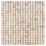 5/8x5/8 Diano Royal (Queen Beige) Marble Polished Mosaic Tile 5/8x5/8 Diano Royal (Queen Beige) Marble Polished Mosaic Tile - American Tile Depot
