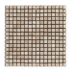 5/8x5/8 Durango Cream Travertine Tumbled Mosaic Tile 5/8x5/8 Durango Cream Travertine Tumbled Mosaic Tile - American Tile Depot