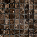 5/8x5/8 Emperador Dark Marble Polished Mosaic Tile 5/8x5/8 Emperador Dark Marble Polished Mosaic Tile - American Tile Depot