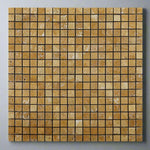 5/8x5/8 Gold / Yellow Travertine Tumbled Mosaic Tile 5/8x5/8 Gold / Yellow Travertine Tumbled Mosaic Tile - American Tile Depot