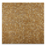 5/8x5/8 Gold / Yellow Travertine Tumbled Mosaic Tile 5/8x5/8 Gold / Yellow Travertine Tumbled Mosaic Tile - American Tile Depot