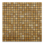 5/8x5/8 Gold / Yellow Travertine Tumbled Mosaic Tile 5/8x5/8 Gold / Yellow Travertine Tumbled Mosaic Tile - American Tile Depot