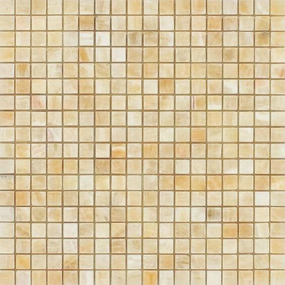 5/8x5/8 Honey Onyx Polished Mosaic Tile 5/8x5/8 Honey Onyx Polished Mosaic Tile - American Tile Depot