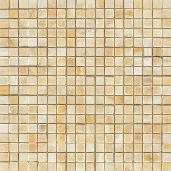 5/8x5/8 Honey Onyx Polished Mosaic Tile 5/8x5/8 Honey Onyx Polished Mosaic Tile - American Tile Depot