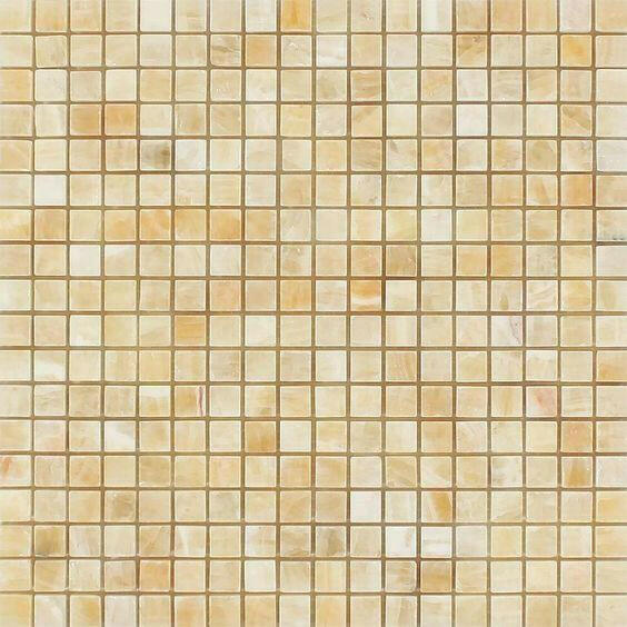5/8x5/8 Honey Onyx Polished Mosaic Tile 5/8x5/8 Honey Onyx Polished Mosaic Tile - American Tile Depot