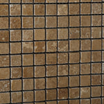 5/8x5/8 Noce Travertine Tumbled Mosaic Tile 5/8x5/8 Noce Travertine Tumbled Mosaic Tile - American Tile Depot
