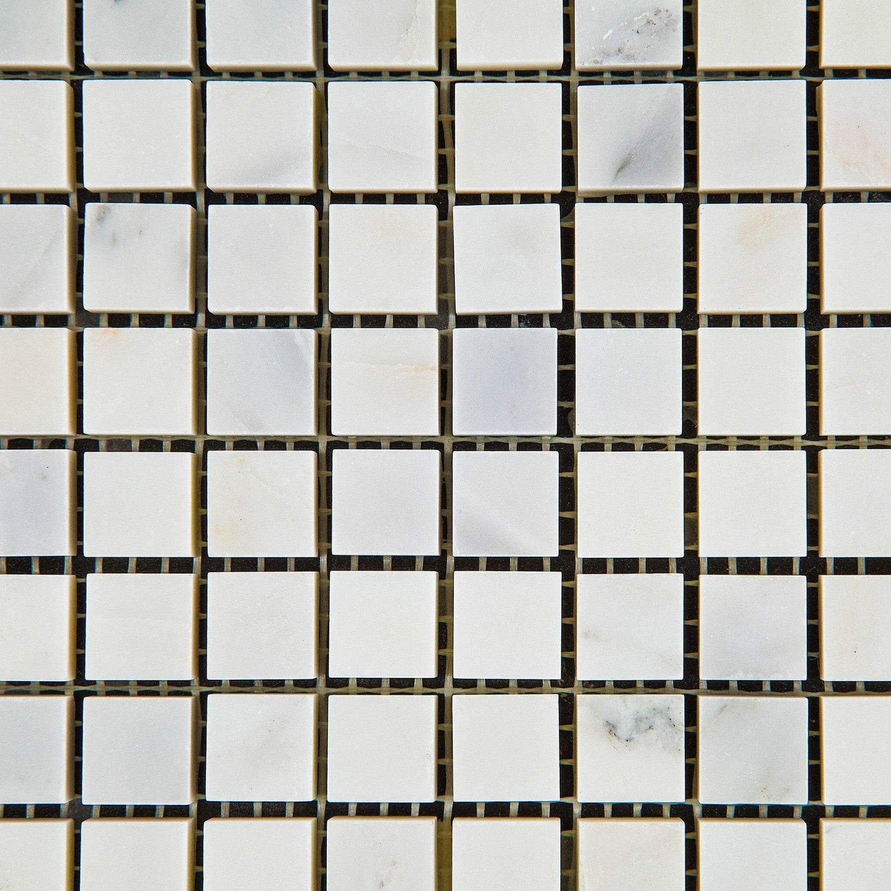 5/8x5/8 Oriental White / Asian Statuary Marble Honed Mosaic Tile 5/8x5/8 Oriental White / Asian Statuary Marble Honed Mosaic Tile - American Tile Depot