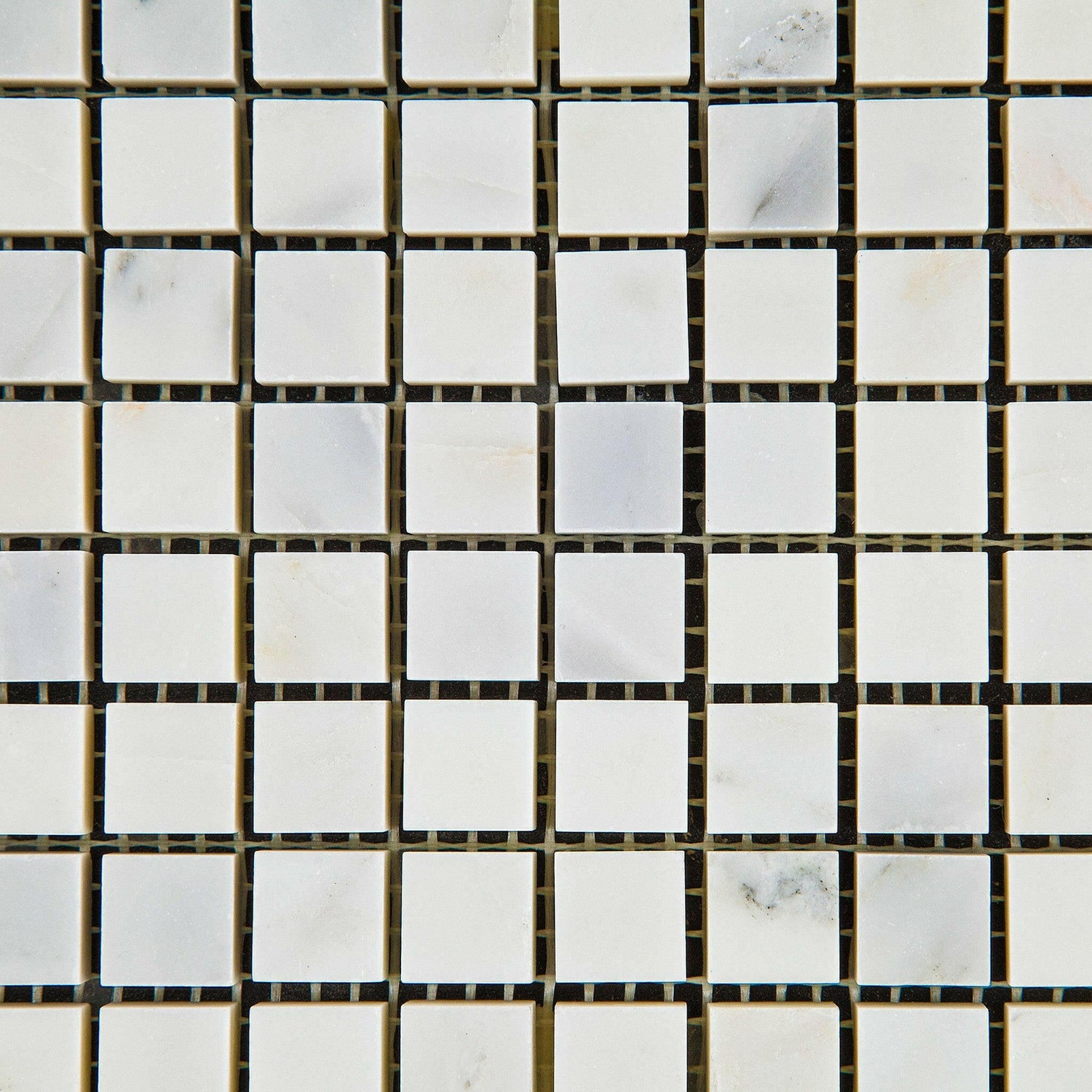 5/8x5/8 Oriental White / Asian Statuary Marble Polished Mosaic Tile 5/8x5/8 Oriental White / Asian Statuary Marble Polished Mosaic Tile - American Tile Depot