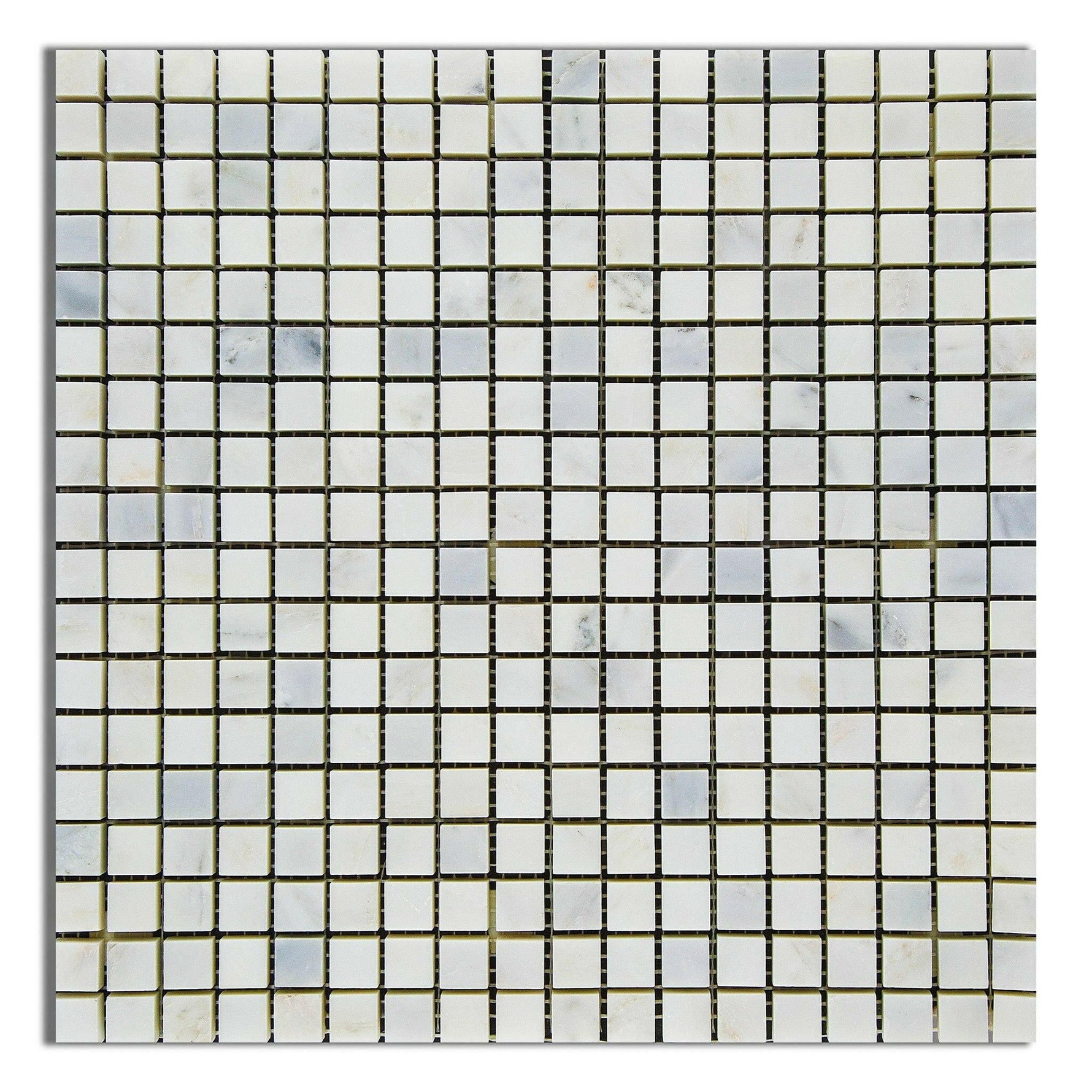 5/8x5/8 Oriental White / Asian Statuary Marble Polished Mosaic Tile 5/8x5/8 Oriental White / Asian Statuary Marble Polished Mosaic Tile - American Tile Depot