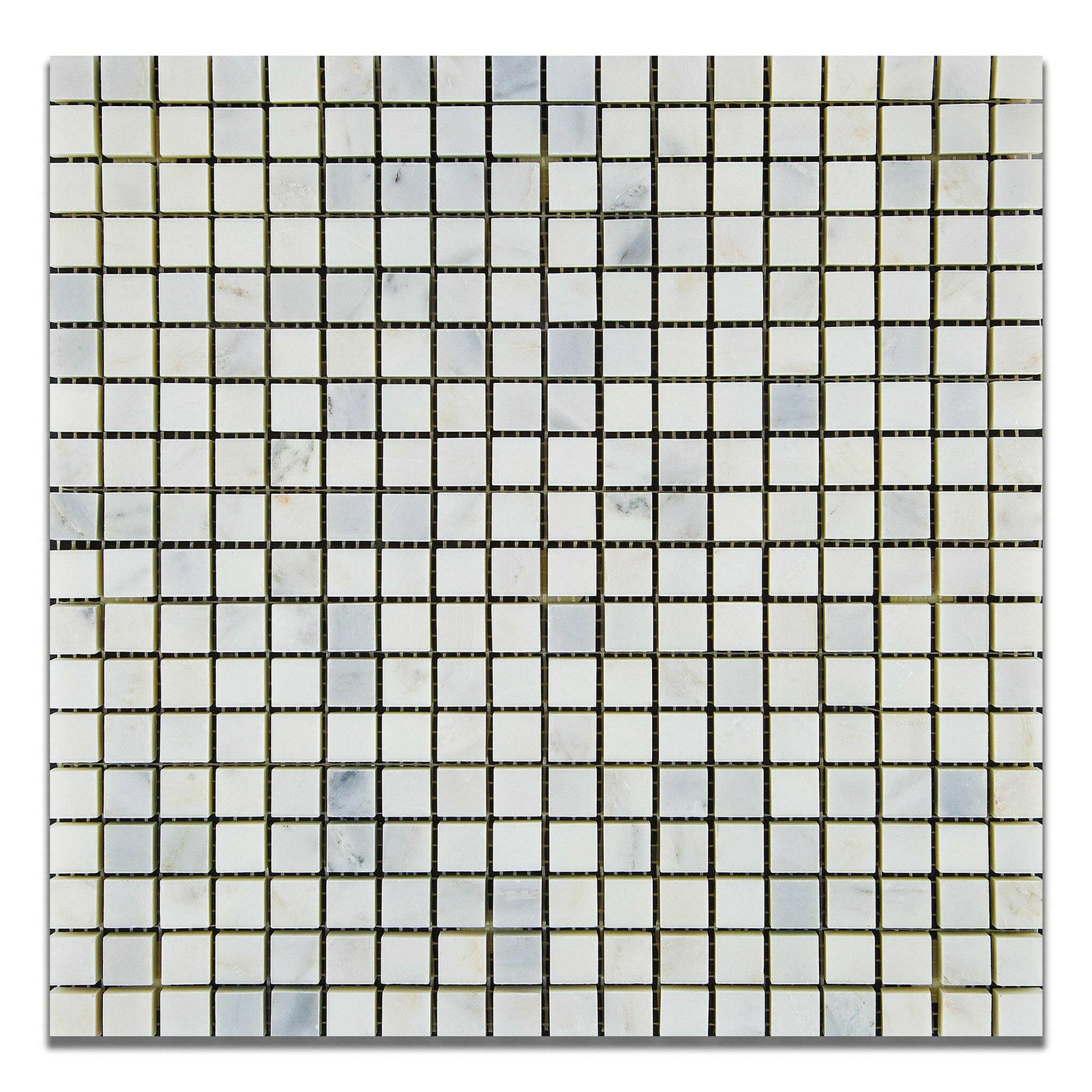 5/8x5/8 Oriental White / Asian Statuary Marble Polished Mosaic Tile 5/8x5/8 Oriental White / Asian Statuary Marble Polished Mosaic Tile - American Tile Depot