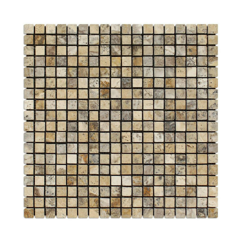 5/8x5/8 Philadelphia Travertine Tumbled Mosaic Tile 5/8x5/8 Philadelphia Travertine Tumbled Mosaic Tile - American Tile Depot