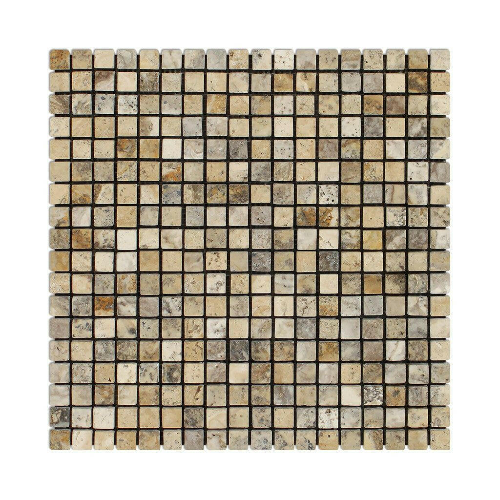 5/8x5/8 Philadelphia Travertine Tumbled Mosaic Tile 5/8x5/8 Philadelphia Travertine Tumbled Mosaic Tile - American Tile Depot